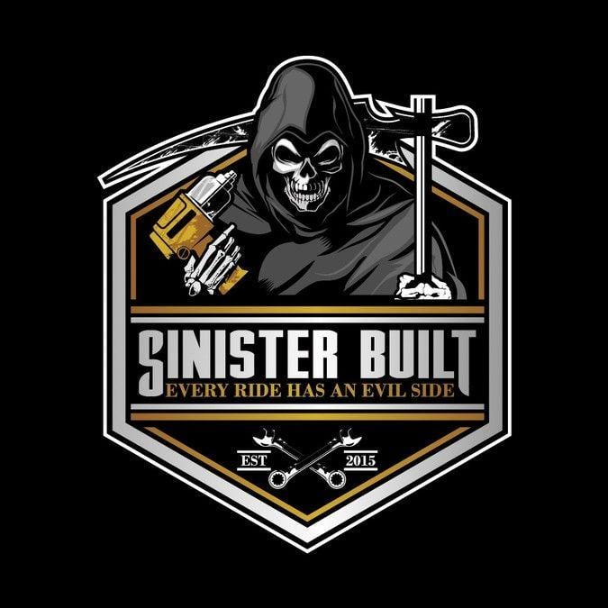 Sinister Logo - Dark and evil logo for custom automotive company Sinister Built