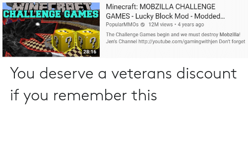 Mobzilla Logo - WIMECROCT CHALLENGE GAMES Minecraft MOBZILLA CHALLENGE GAMES - Lucky ...