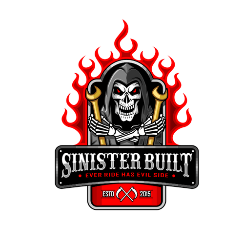 Sinister Logo - Dark and evil logo for custom automotive company Sinister Built ...