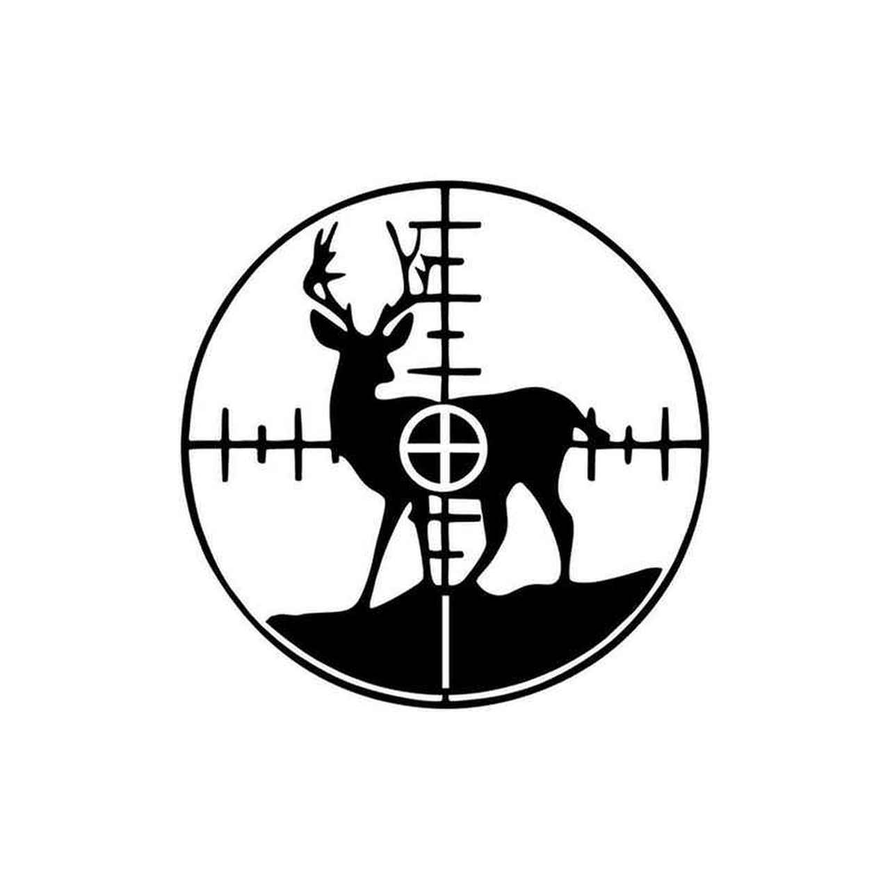 Crosshairs Logo - Deer In Crosshairs 937 Vinyl Sticker