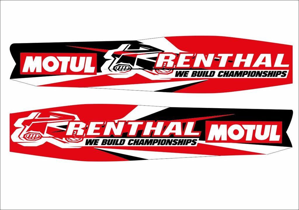Motul Logo - Details about Swingarm Motocross Graphic Sticker Logo Adhesive Decal MOTUL  RENTHAL 2 Pcs