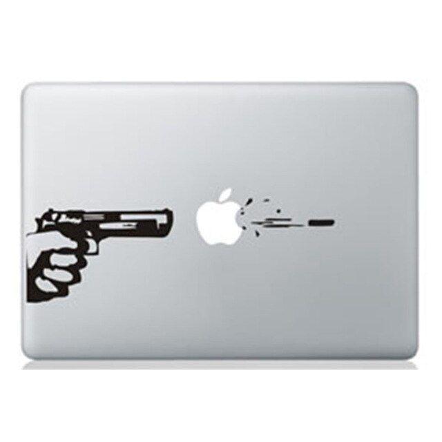 Handgun Logo - US $6.04 |Sticker Gun Handgun Shot Logo Vinyl Decal skin Sticker for Apple  Macbook Pro Air 13 11 15 Inch free shiping +tracking code-in Phone Sticker  ...
