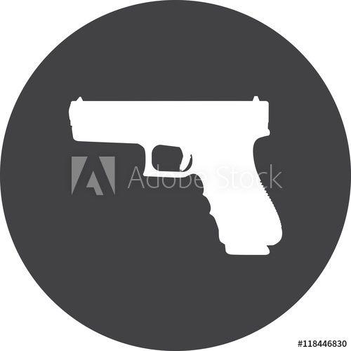 Handgun Logo - gun firearm weapon handgun crime danger security safety revolver