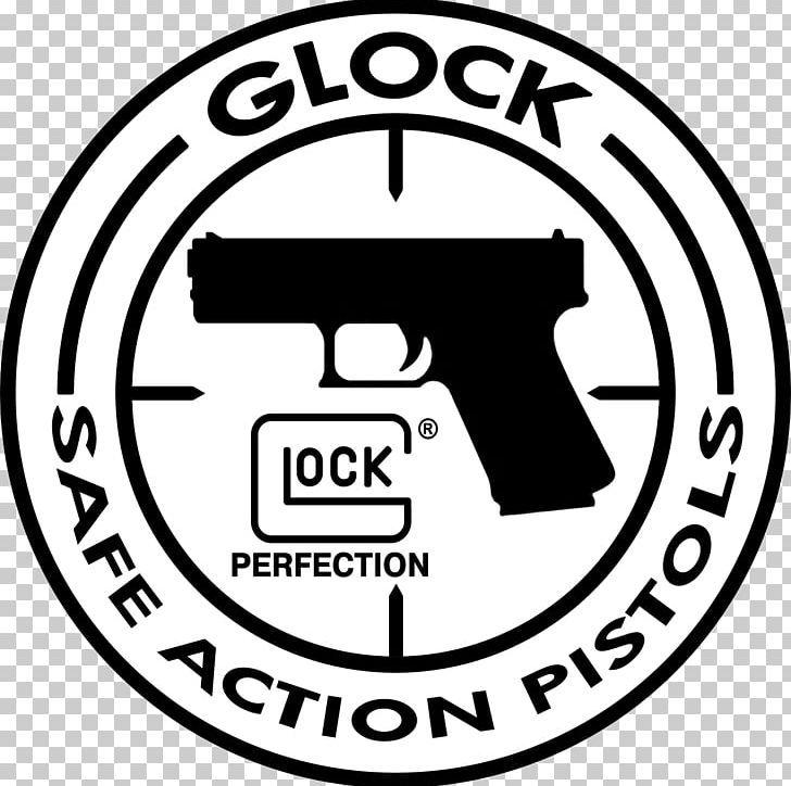 Handgun Logo - Glock Firearm Pistol Weapon Logo PNG, Clipart, Area, Black And White
