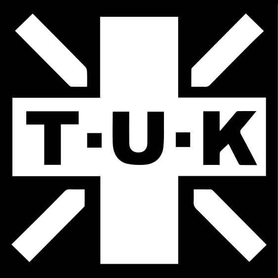 Tuk Logo - T.U.K. Footwear. Creeper Shoes, Platforms, Punk Boots, Vegan Shoes