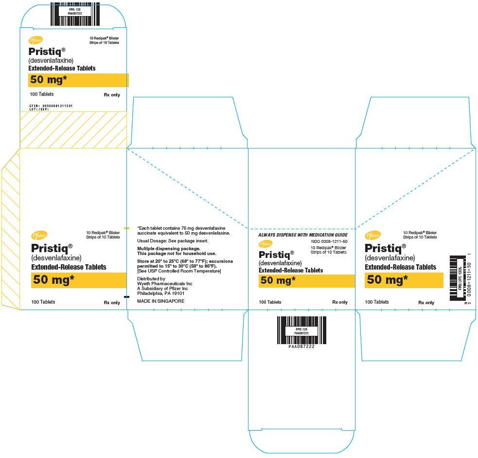 Pristiq Logo - NDC 0008-1211 Pristiq Extended-release Desvenlafaxine Succinate