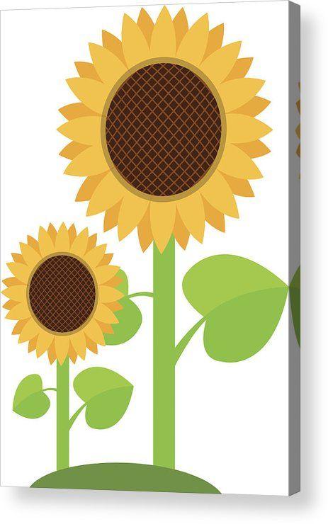 Sunflowers Logo - Sunflowers Logo In Cartoon Style. Acrylic Print