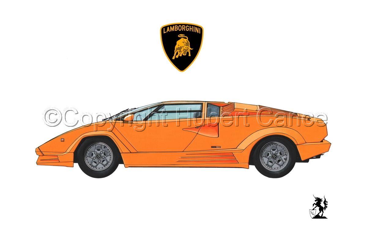 Countach Logo - Painting : Lamborghini Countach (Logo .1) (Original art