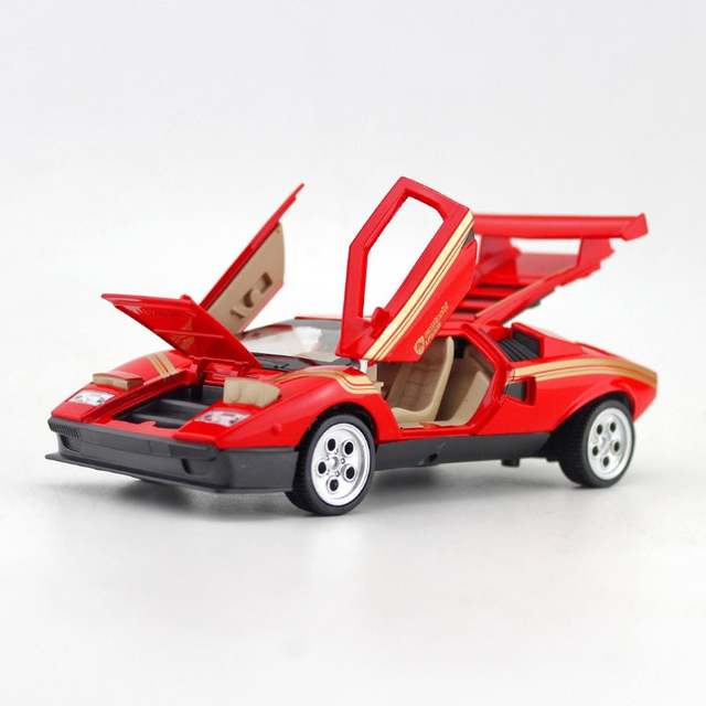 Countach Logo - US $29.04 |Hot scale 1:32 wheel classic diecast super sport car famous bull  logo lambor Countach metal model pull back toy with light sound-in ...