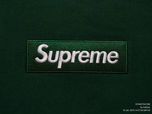 Suprerem Logo - FW18 Forest Green Supreme Box logo Crewneck