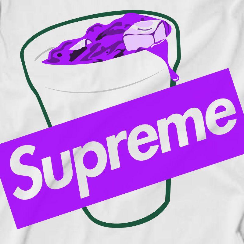 Suprerem Logo - Supreme Purple Drunk Lean Codeine Box Logo Hoodie