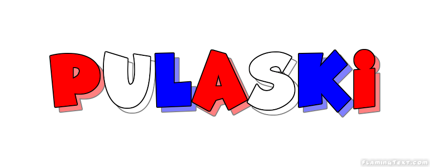 Pulaski Logo - United States of America Logo. Free Logo Design Tool from Flaming Text