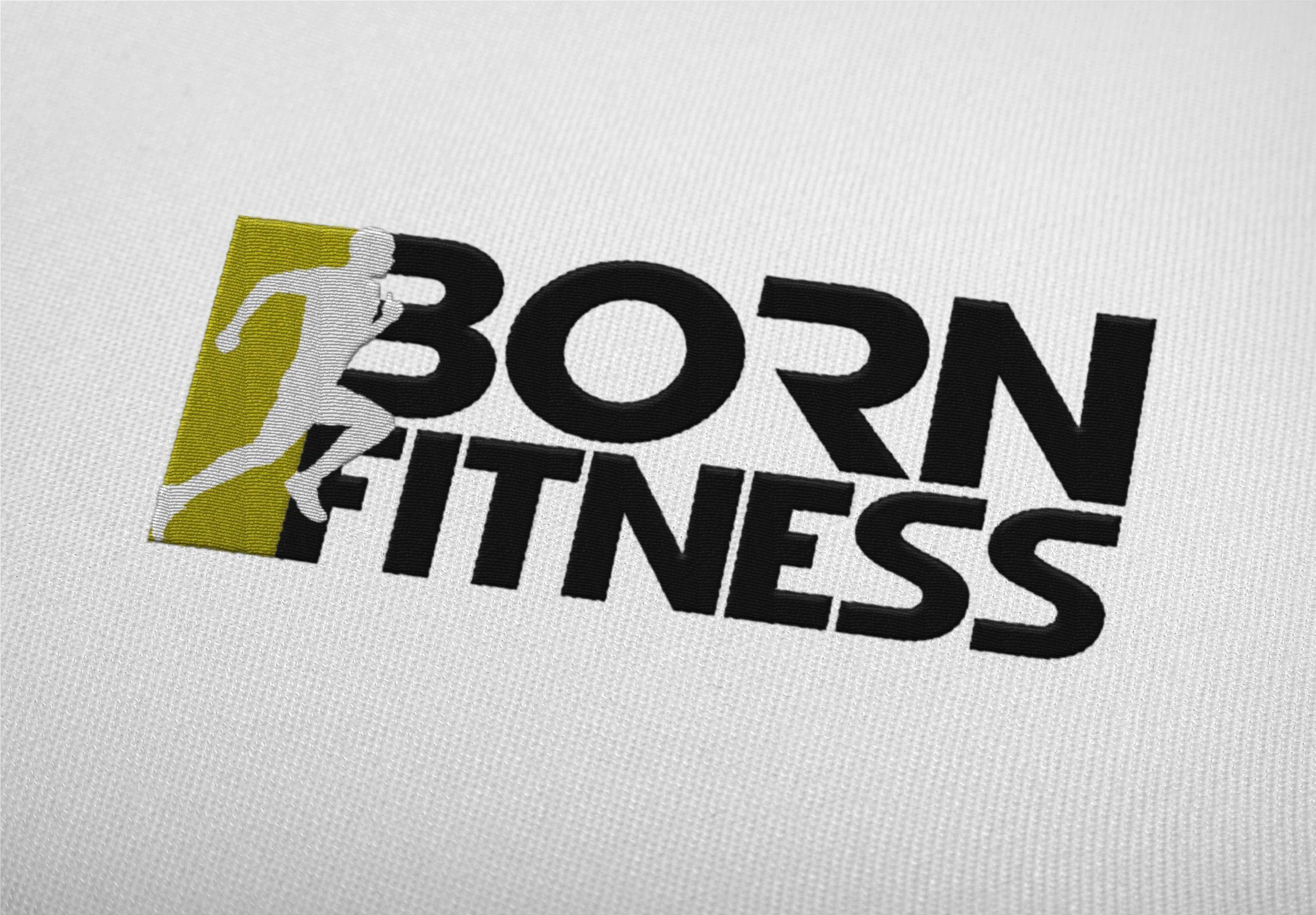 Born Logo - Born Fitness Logo Mocked Embroidery, By JCT Design. Logo