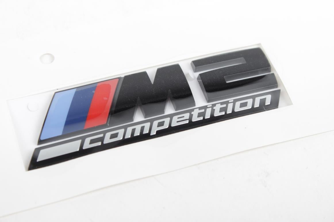M2 Logo - Details about Genuine BMW M2 Competition Label Black Emblem Rear Trunk