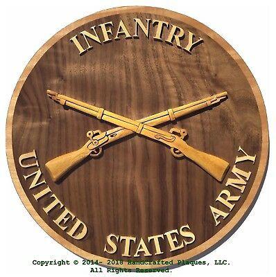 Infantry Logo - ARMY INFANTRY EMBLEM PLAQUE Military Wood Art Plaque