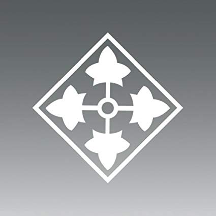 Infantry Logo - Amazon.com: 4th ID Infantry Division Logo Sticker Vinyl Decals- Die ...