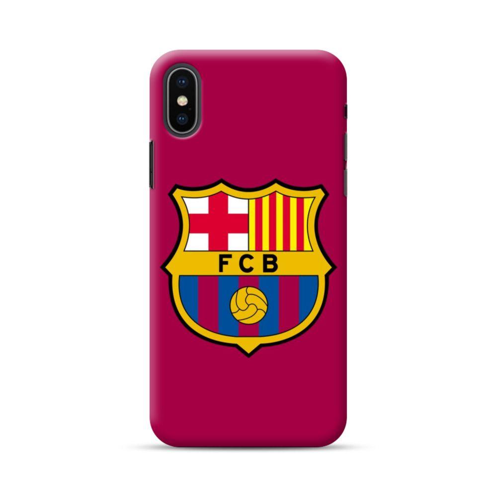 XS Logo - FC Barcelona Logo Wine Red iPhone XS Max Case