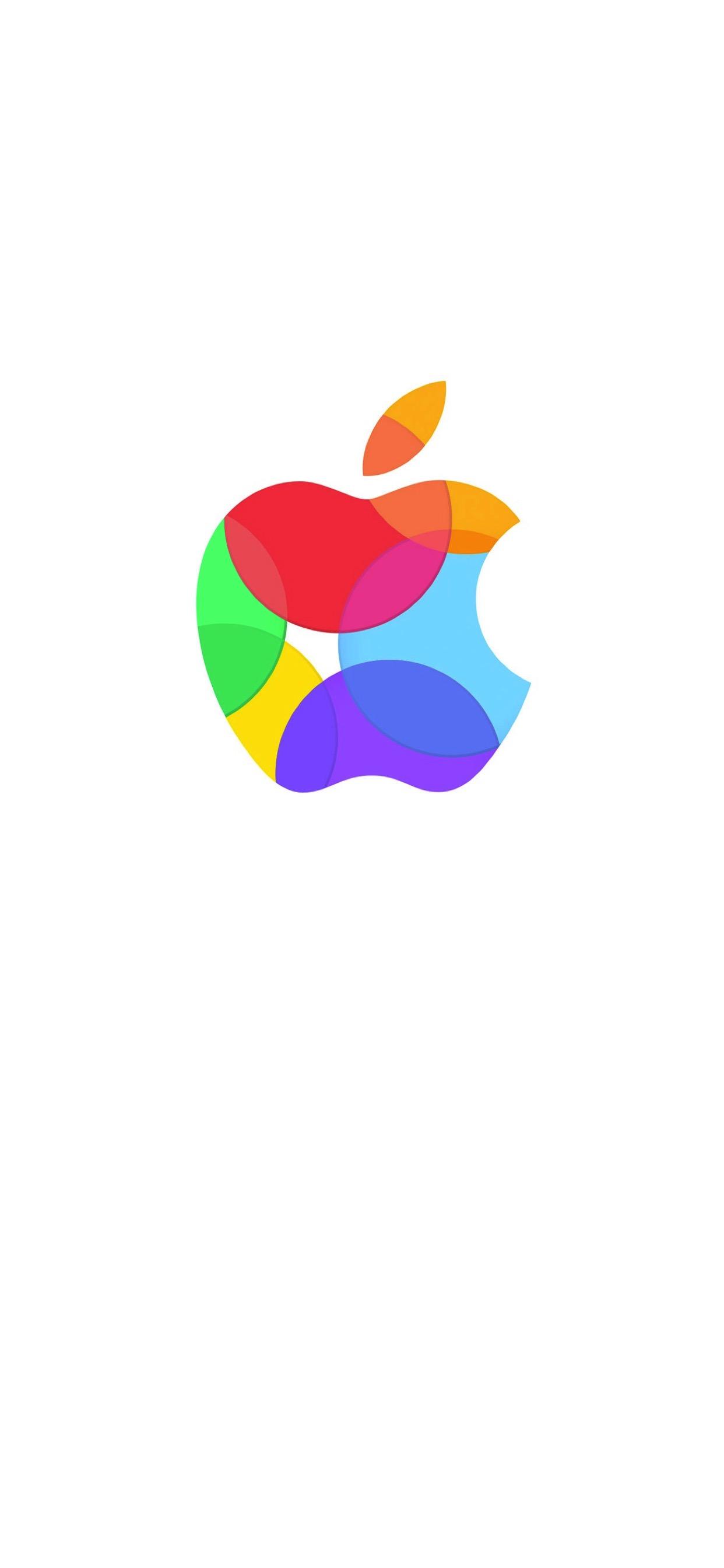 XS Logo - Apple logo colorful white | wallpaper.sc iPhone XS Max