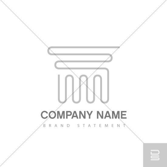 Column Logo - Minimalist Roman Column Logo | DIGUISEPPI STUDIOS