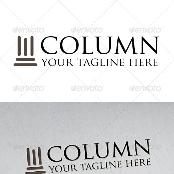 Column Logo - Pillar Agency Logo Templates from GraphicRiver