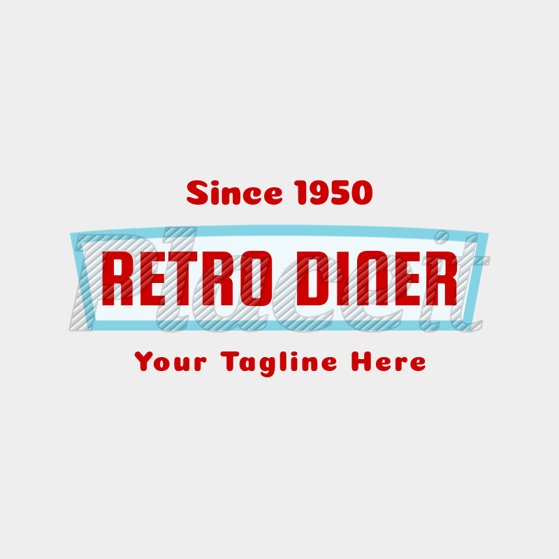 Diners Logo - Logo Maker for Diners with Retro Style 1229d
