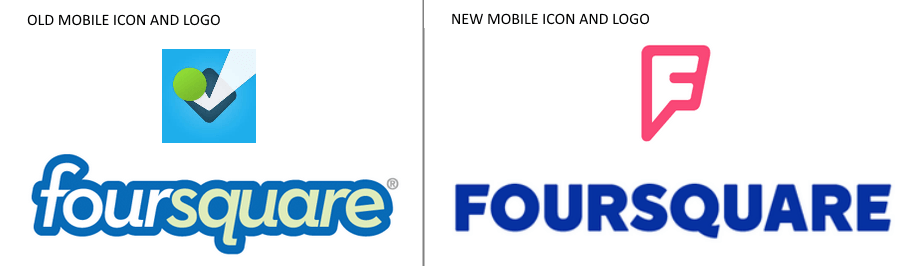 Foursquarelogo Logo - New App, New Logo for Foursquare - Corporate Eye