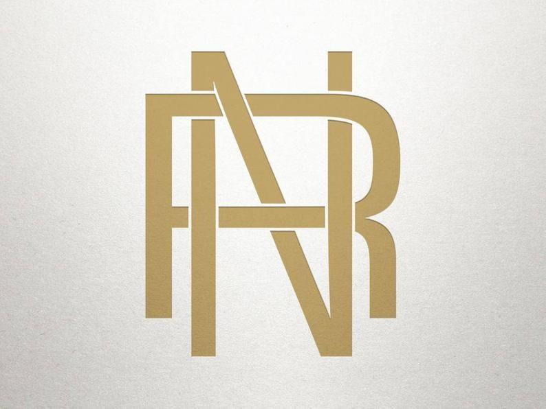 RN Logo - Custom Logo Initials - NR RN - Logo Initials - Digital
