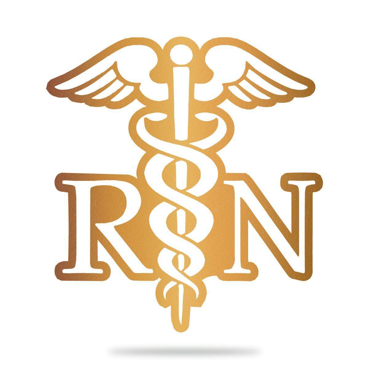 RN Logo - Registered Nurse (RN) Logo Metal Wall Decor – Merica Metal Worx