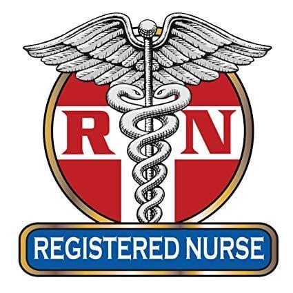 RN Logo - Amazon.com : Registered Nurse Logo Decal - Red Circle with Caduceus ...