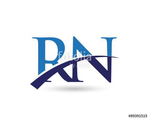 RN Logo - RN Logo Letter Swoosh