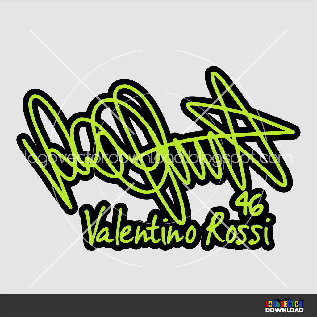 Rossi Logo - Tandatangan Valentino Rossi Logo vector cdr - Logo Vector Download
