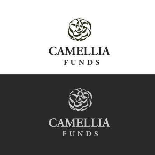 Camellia Logo - Classic Camellia Flower with an Edge for Investment Firm. Logo