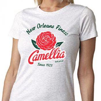 Camellia Logo - Women's Vintage Light Grey Logo T-Shirt :: Camellia Brand