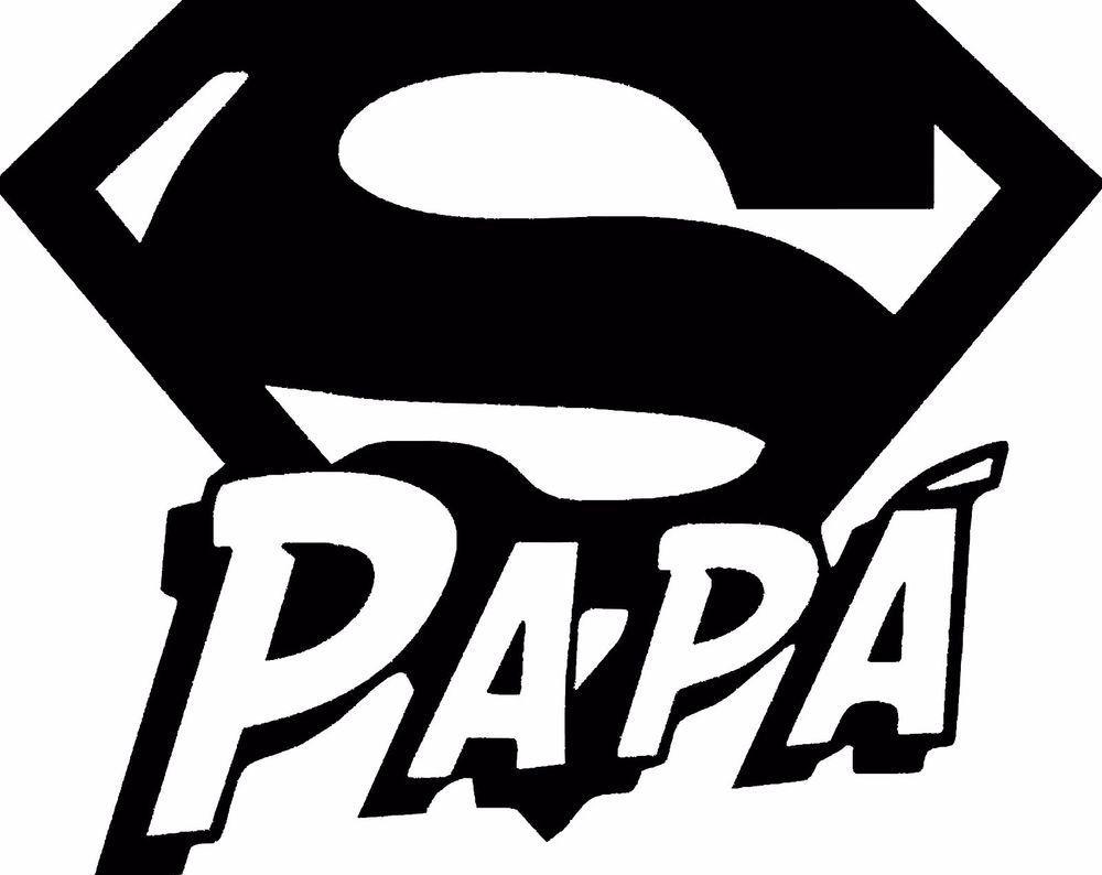 Papa Logo - SUPER PAPÁ vinyl decal SUPERHERO car window Shield logo laptop ...