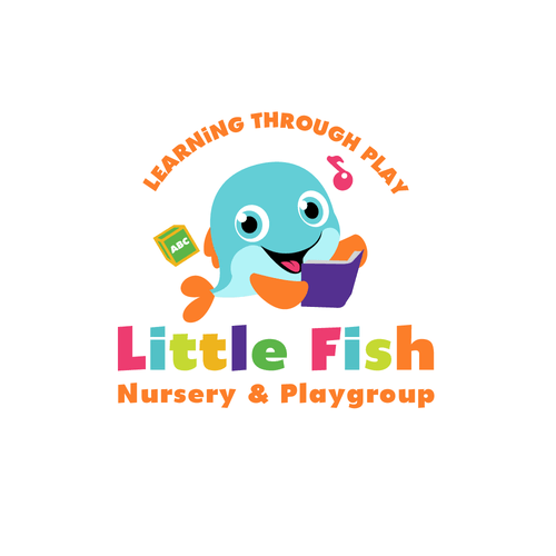 Nursery Logo - Animated FISH KIDS Nursery logo wanted. Logo design contest