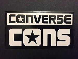 Cons Logo - Details about Converse Cons Skateboard Sticker Shoes Decal Logo CTS Chuck  Taylor Star Skate