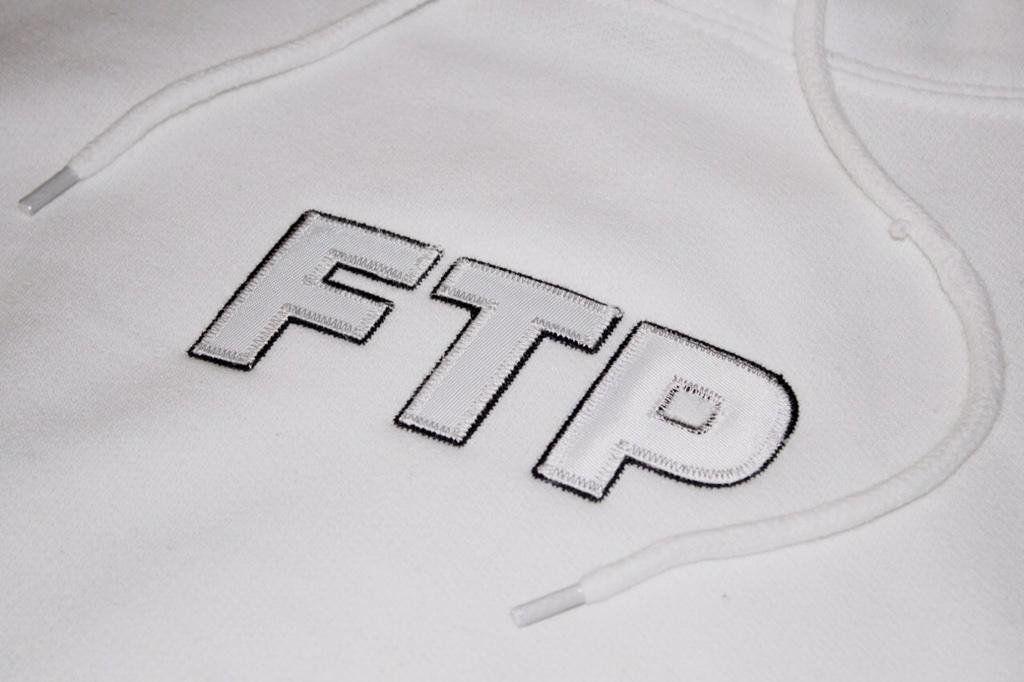 FTP Logo - FUCKTHEPOPULATION LOGO HOODIE(WHITE)