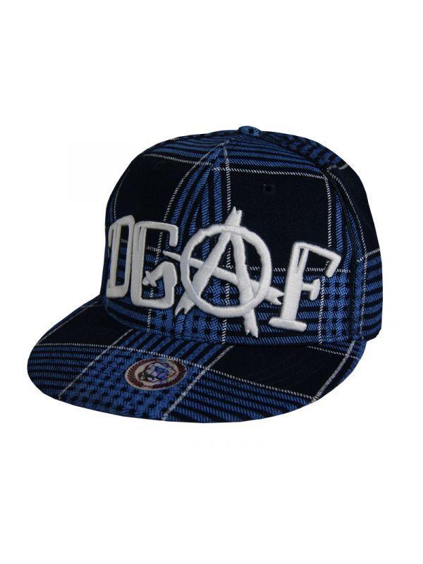 Dgaf Logo - DGAF- Blue Plaid Hat