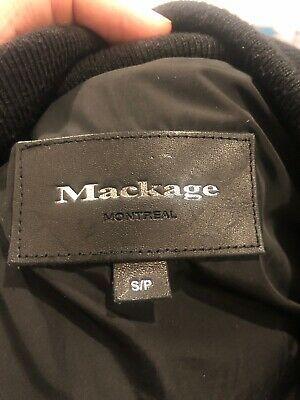 Mackage Logo - MACKAGE Adali Black Fitted Down Winter Fur Trim Jacket Coat S / P | eBay