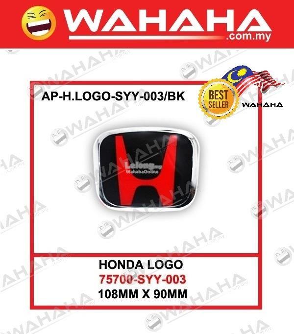 Syy Logo - Honda Red Black (108mm X 90mm) Front H EMBLEM Badge Logo SYY 003