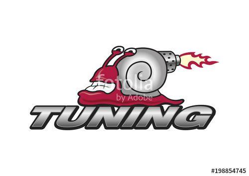 Tuning Logo - Funny tuning logo turbo snail, symbol, vector, car sport
