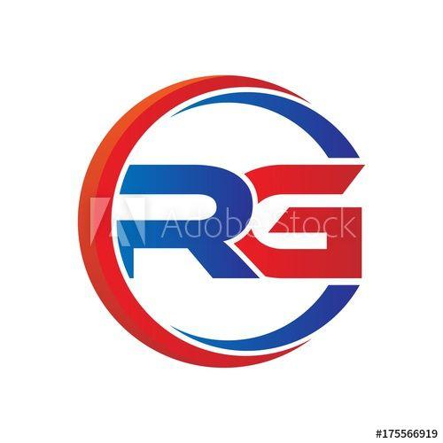 RG Logo - rg logo vector modern initial swoosh circle blue and red - Buy this ...
