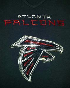 Falkons Logo - Atlanta Falcons Logo Bling Tee