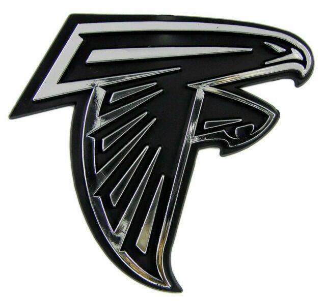 Falkons Logo - NFL Nf02 Atlanta Falcons Logo Chrome Auto Emblem 3x3