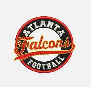 Falkons Logo - Atlanta Falcons Logo in Round Shape Filled Stitches Design 344G