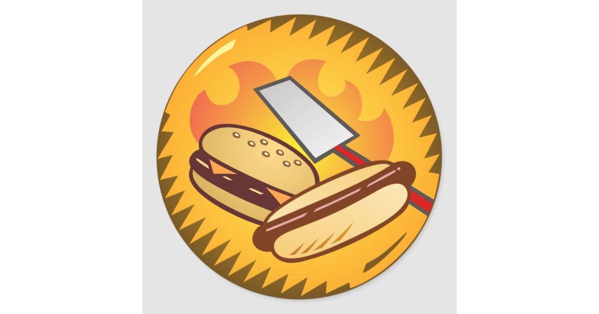 Cookout Logo - Cookout emblem classic round sticker