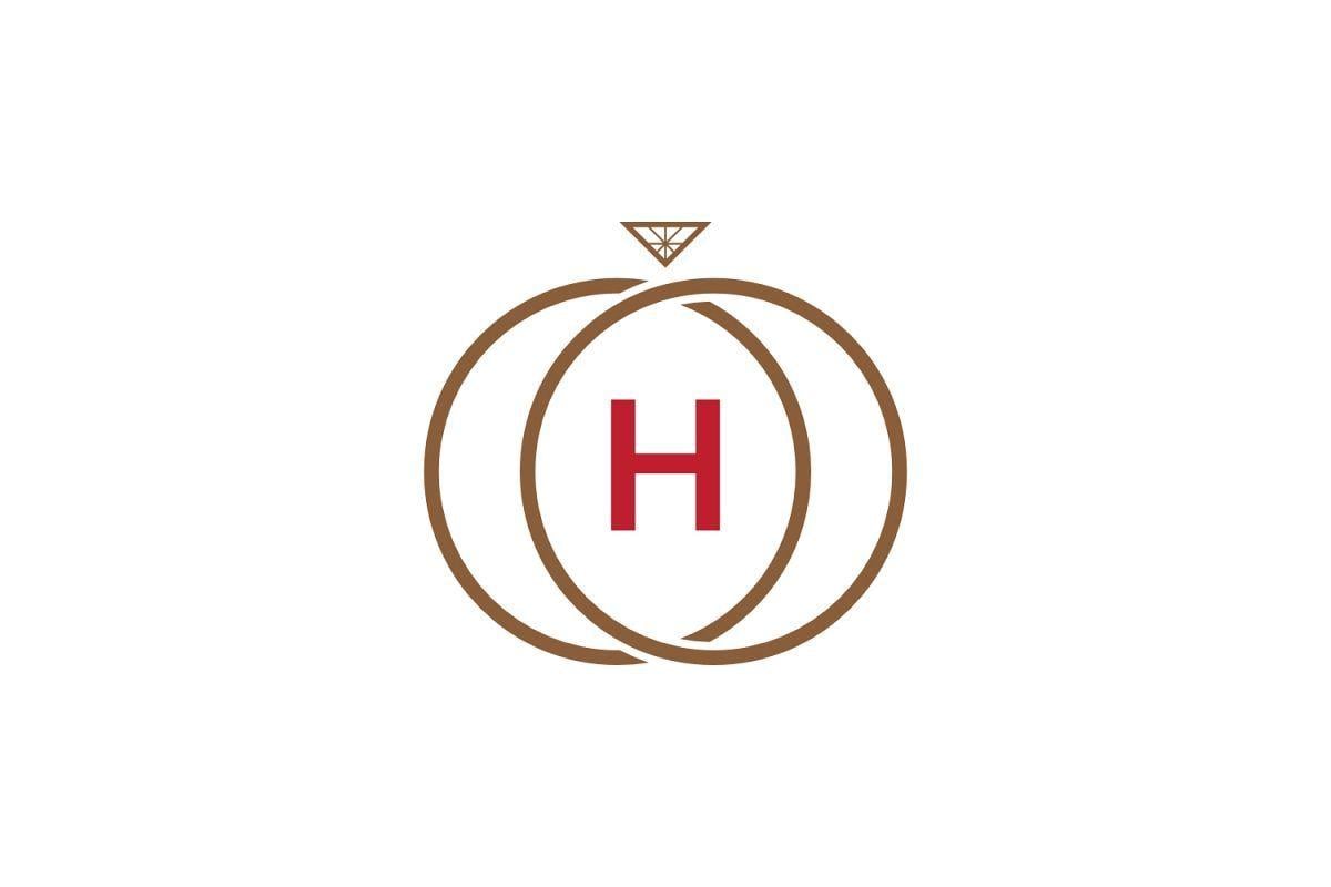 Dimaond Logo - h letter ring diamond logo