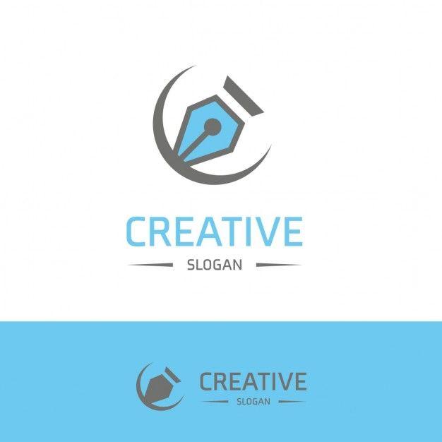 Creativity Logo - Creativity logo with a pen Vector | Free Download