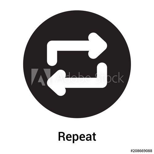 Repear Logo - Repeat icon vector sign and symbol isolated on white background ...