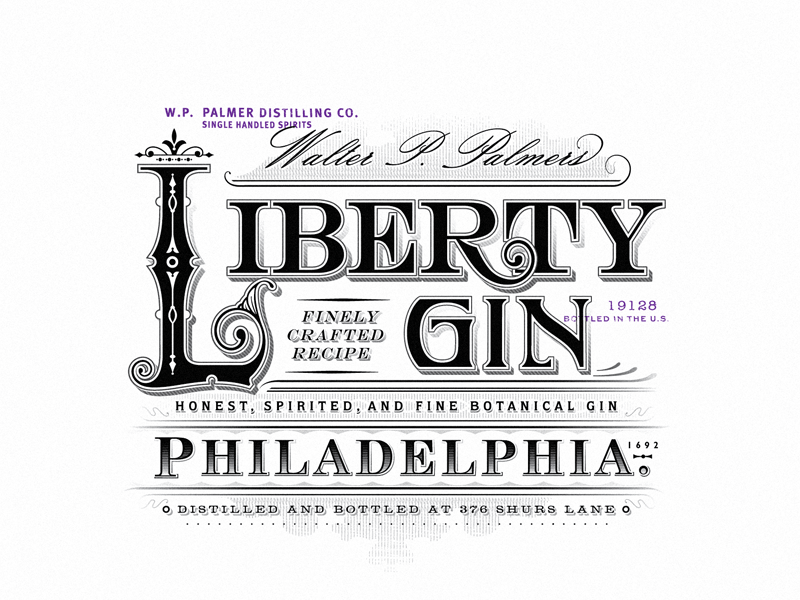 Gin Logo - Liberty Gin - final logo by Chad Michael on Dribbble